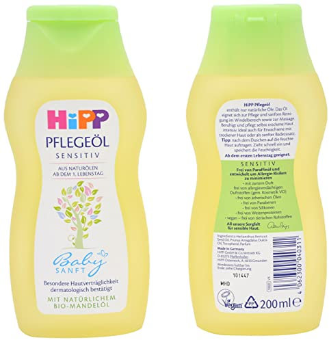 Hipp Babysanft Pflege-Öl 200ml, 3er-Pack (3x 200ml)