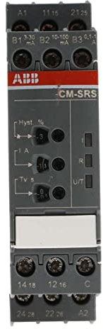 ABB CM-SRS Überwachungsrelais 1-phasig, 2-poliger Wechsler 1 A, 30mA Überstrom, Unterstrom 0.1 A, 3mA DIN-Schienen