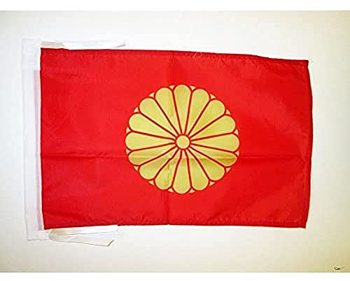 BANDIERA GIAPPONE IMPERIALE 45x30cm - BANDIERINA GIAPPONESE WWI 30 x 45 cm cordicelle - AZ FLAG