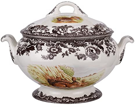 Spode Woodland Covered Soup Tureen with Rabbit, Quail, and Pintail