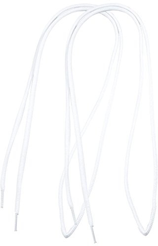 sourcing map Paire chaussures en toile baskets blanc lacets ronds cordes 115 x 0.5cm