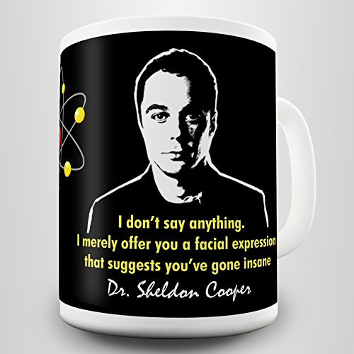 Daemon Design Sheldon Quotes Novelty Mug - Ceramic, 11oz, Handle, Coffee Cup