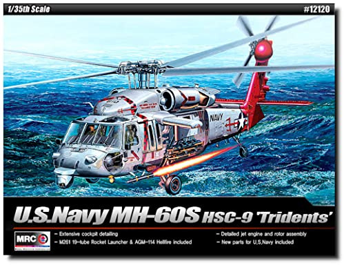 Academy AC12120-1/35 USN MH-60S HSC-9 Trouble Shooter | Academy 12120 ist ein Plastikmodellbausatz im Maßstab 1:35 der USN MH-60S HSC-9 Tridents.