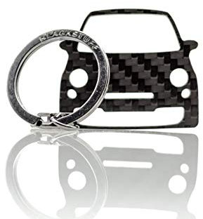 BlackStuff Carbon Karbonfaser Schlüsselanhänger Kompatibel mit 500 Abarth BS-104