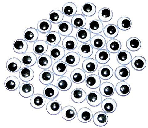 Eduplay Wackelaugen 8mm, Schwarz/Weiß 50 Stück