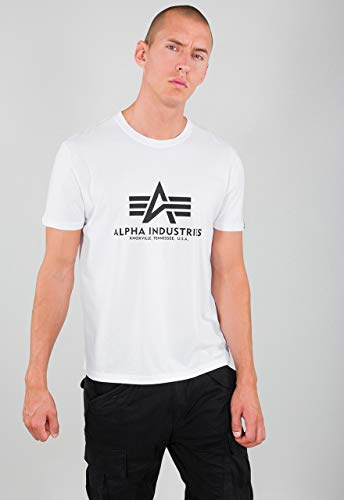 ALPHA INDUSTRIES Basic Camiseta, Hombre, Blanco (White), 3XL