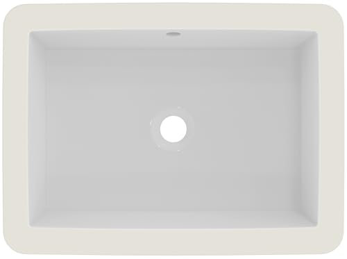 Ideal Standard Lavabo Incasso Strada k0779ma, Bianco Ideal Plus, B: 590, t: 432, Senza Foro per Rubinetto, con Troppo Pieno