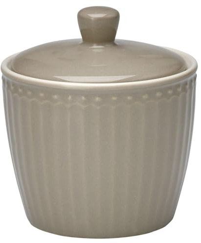 GreenGate Porzellan-Zuckertopf, Alice Warm Grey