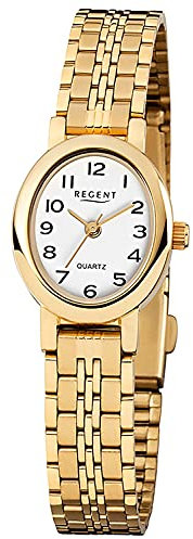 Regent Damen Analog Quarz Uhr mit Stahl Armband 12210805