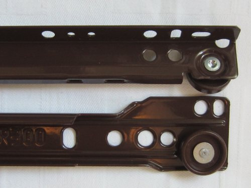 Suki Schubladenschienen, braun, Metall mit Rollen, 300mm, 35kg belastbar, 2 Stück für 1 Schublade, Artikelnr. 3832392