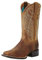 Ariat Women's Round Up Wide Square Toe Western Cowboy Boot, Powder Brown, 7.5 B US