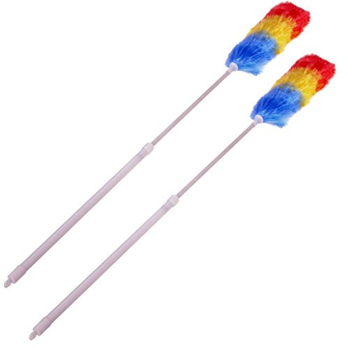 2 x 1.2M EXTENDABLE BENDABLE ANTI STATIC TELESCOPIC STATIC FEATHER DUSTER EXTENDING