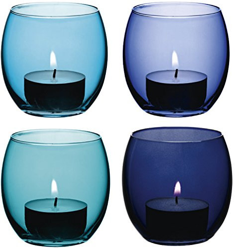 LSA International Coro Teelichthalter H6.5cm Lagoon Farben x 4
