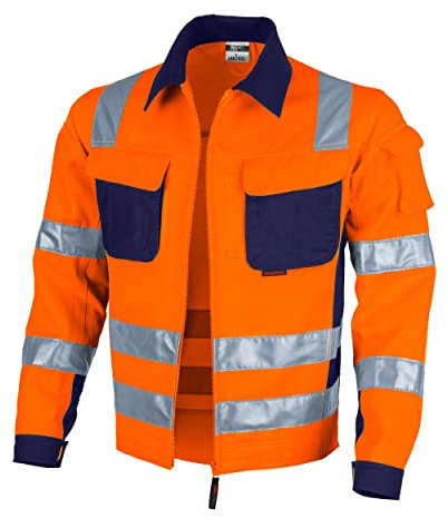 Qualitex Warnschutz-Jacke PRO MG 245 - orange/marine - Größe: L