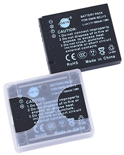 DSTE 2-Pack DMW-BCJ13 Spare Battery Compatible with DMW-BCJ13E Lumix DMC-LX5 DMC-LX5GK DMC-LX5K DMC-LX5W DMC-LX55 DMC-LX7 DMC-LX7W Leica D-LUX5 D-LUX6 Camera as DMW-BCJ13PP