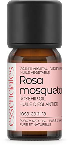 Essenciales – Olio Vegetale di Rosa Canina BIO, 100% Puro e Naturale, Certificato Ecologico, 10 ml | Olio Vegetale di Rosa Canina, 1ª Spremitura a Freddo