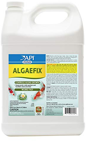 API POND ALGAEFIX (1 gallon) Pond Algae Control - Copper Free - Clean, Clear Water - Up to 38400 Gallons - Safe for Fish, Plants - Water Gardens, Fountains - Natural Active Ingredient - EPA-Registered