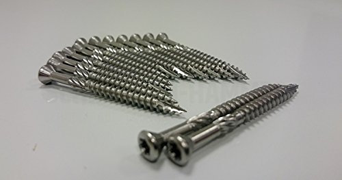 Terrassenschrauben martensitisch C2 Edelstahl rostfrei AISI 410, Maße/Menge:5 x 50 mm / 100 Stück
