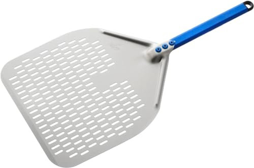 Pelle à pizza rectangulaire perforée de 33 cm avec manche de 58,4 cm