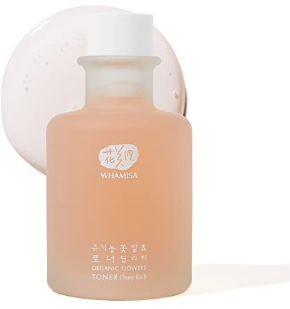 Whamisa Organic Flowers Toner Deep Rich - Korean Skin Care Une hydratation supplémentaire et une meilleure texture de la peau - Tonique facial fermenté de Korean Cosmetics - 155ml