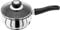 Judge Vista Stainless Steel Non-Stick Medium Saucepan 16cm 1L, Shatterproof Vented Glass Lid, Induction Ready, Oven Safe