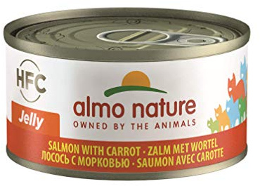 Almo Nature HFC Jelly Katzenfutter Nassfutter mit Lachs & Karotten (24 Dosen à 70 g)