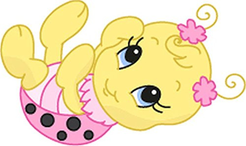 Bambinella® Bügelbild Aufbügler - gedruckte Velour/Flock Applikation zum selbst Aufbügeln - Motiv: Marienkäfer - Made in Germany