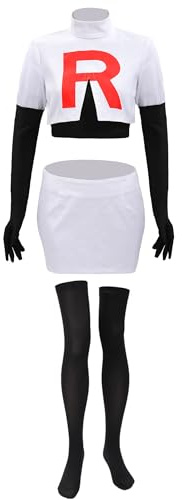 DAZCOS Frauen US Größe Anime Cosplay Kostüm Outfit mit Handschuhen und Socken
