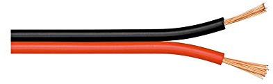 Goobay 15100 Lautsprecherkabel 2x2,5mm² Kupfer Litze / Boxenkabel Audio Kabel Meterware / Speaker Cable Kupferkabel / Subwoofer Kabel / Rot Schwarz / 25m