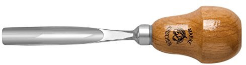 KIRSCHEN Werkzeuge 5617010 | Kerbschnitzbeitel mit Birnenheft Stich 8, gebogen & mittlerer Höhlung - 10mm