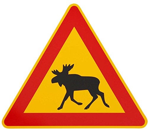 ORIGINAL Verkehrszeichen Nr. 101 Schwedischer Elch 630 mm SL Gelb Hinweisschild Verkehrsschild RAL Schild Verkehrsschilder Schilder Straßenschild Straßenzeichen Hinweiszeichen Straßenschilder