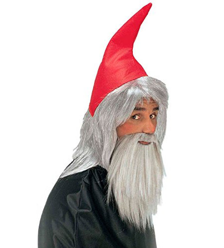 NET TOYS Zwerg Set rot mit Zwergenmütze und Bart Zwergenset Wichtelset Zwergen Mütze Wichtel Karneval Fasching