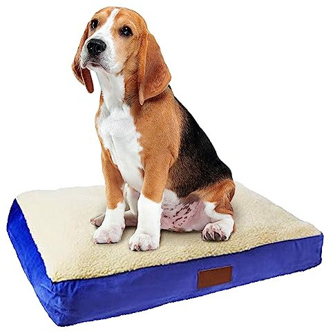 Cama Ellie-Bo para Perro con Ante sintético y Cubierta de Piel de Cordero para Jaula de Perro. Cama Extra Grande de 106,6 cm