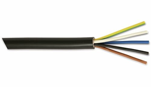 Erdkabel NYY-J 5x1,5 mm² RE schwarz Ring 50m 5x1,5qmm