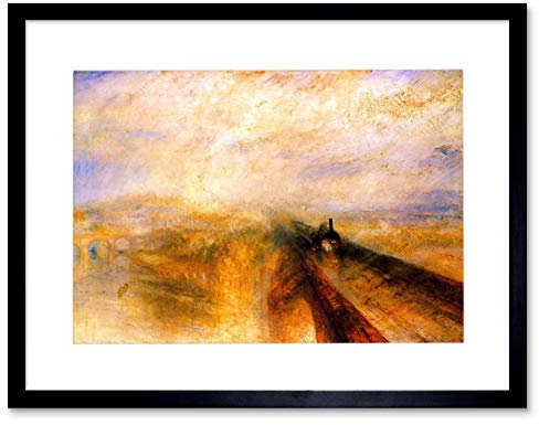 Wee Blue Coo Turner Rain Steam Speed Great Western Rail Picture Framed Wall Art Print