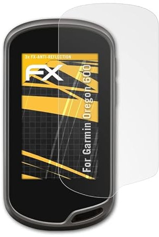 atFoliX Panzerfolie kompatibel mit Garmin Oregon 600 Schutzfolie, entspiegelnde und stoßdämpfende FX Folie (3X)