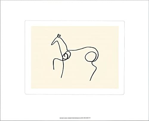 Kunstdruck/Poster: Pablo Picasso Das Pferd - hochwertiger Druck, Bild, Kunstposter, 60x50 cm
