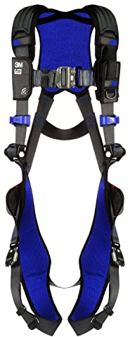 3M 1113004 DBI-SALA ExoFit X300 Comfort Vest Safety Harness Fall Protection, OSHA, ANSI, General Industry, Aluminum Back D-Ring, Auto-Locking Quick Connect Leg and Chest Straps, Medium
