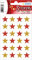 HERMA 3732 Aufkleber Sterne Glitzer Gold Rot klein, 24 Stück, Stern Sticker aus Folie, Weihnachtssticker Sternaufkleber für Weihnachten Geschenke Adventskalender Dekoration Kinder Belohnung Basteln