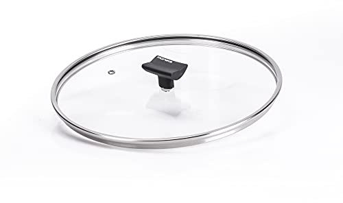 Moneta Nova Coperchio Piatto Bordo in Acciaio Inox, 30 cm