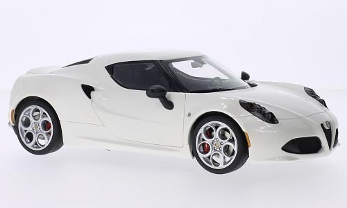 Alfa Romeo 4C, metallic-weiss, 2013, Modellauto, Fertigmodell, AUTOart 1:18