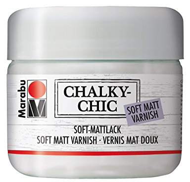 Marabu 02620025851 - Chalky Chic Soft - Mattlack, transparent 225 ml, Lack auf Wasserbasis, zur Versiegelung vieler Untergründe, zum Schutz von Chalky Chic bemalten Gegenständen im Außenbereich