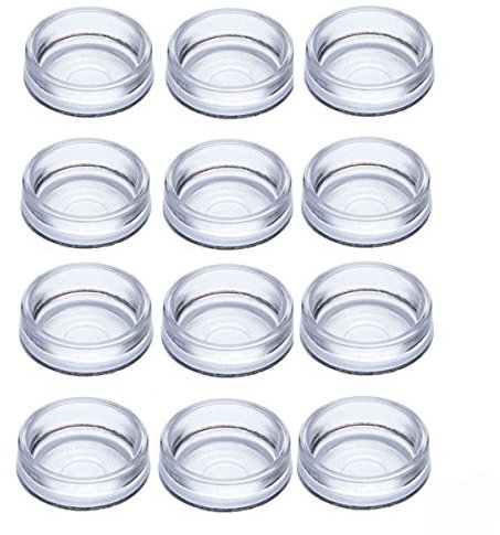 firstdeal 12pc Clear Castor Cups Carpet floor Protector for Sofa chair bed Furniture Caster Cups