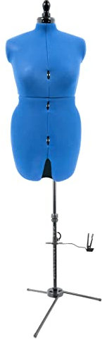 Dritz My Double Deluxe Dress Form with Adjustable Tri-Pod Stand, Medium, Blue