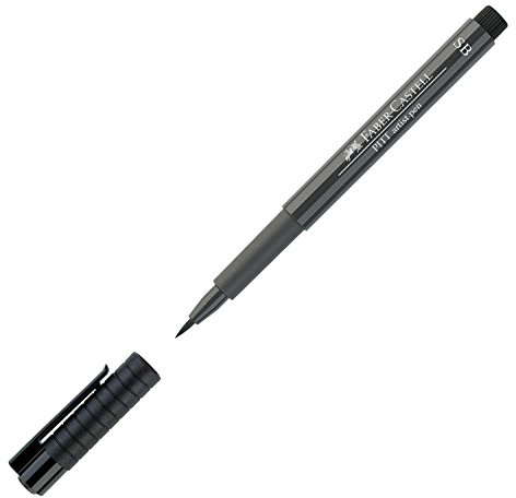 FABER-CASTELL 167874 Tuschestift Pitt Artist Pen Soft Brush, warmgrau V