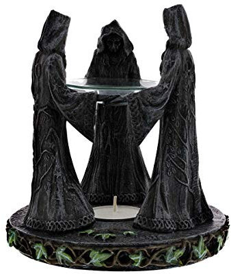 Nemesis Now magischer Duftlampe, rund, 16 cm, Grau, Kunstharz, Einheitsgröße