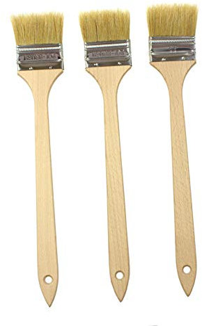 POL-BRUSH Radiator Paint Brush 3pcs - Set of Long Handled Paint Brushes - Behind Radiator Paint Brush 3 pcs 2,5 /63mm