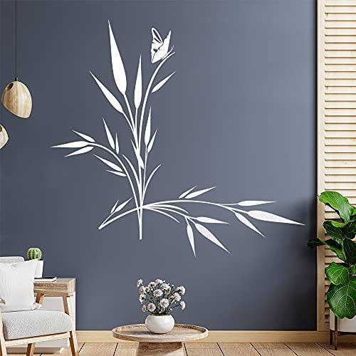 kleiner Falter auf Gras Wandtattoo in 6 Größen - Wandaufkleber Wall Sticker - Dekoration, Küche, Wohnzimmer, Schlafzimmer, Badezimmer