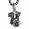 COPAUL Schmuck aus Edelstahl Anhänger Halskette Herren Motor Motorrad Retro Tribal Farbe Schwarz Silber