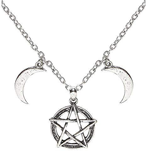 W WIDMANN MILANO Party Fashion - Esoterische Halskette mit Mond und Stern | Modeaccessoire, Kostümzubehör für Karneval, Halloween und Mottoparty
